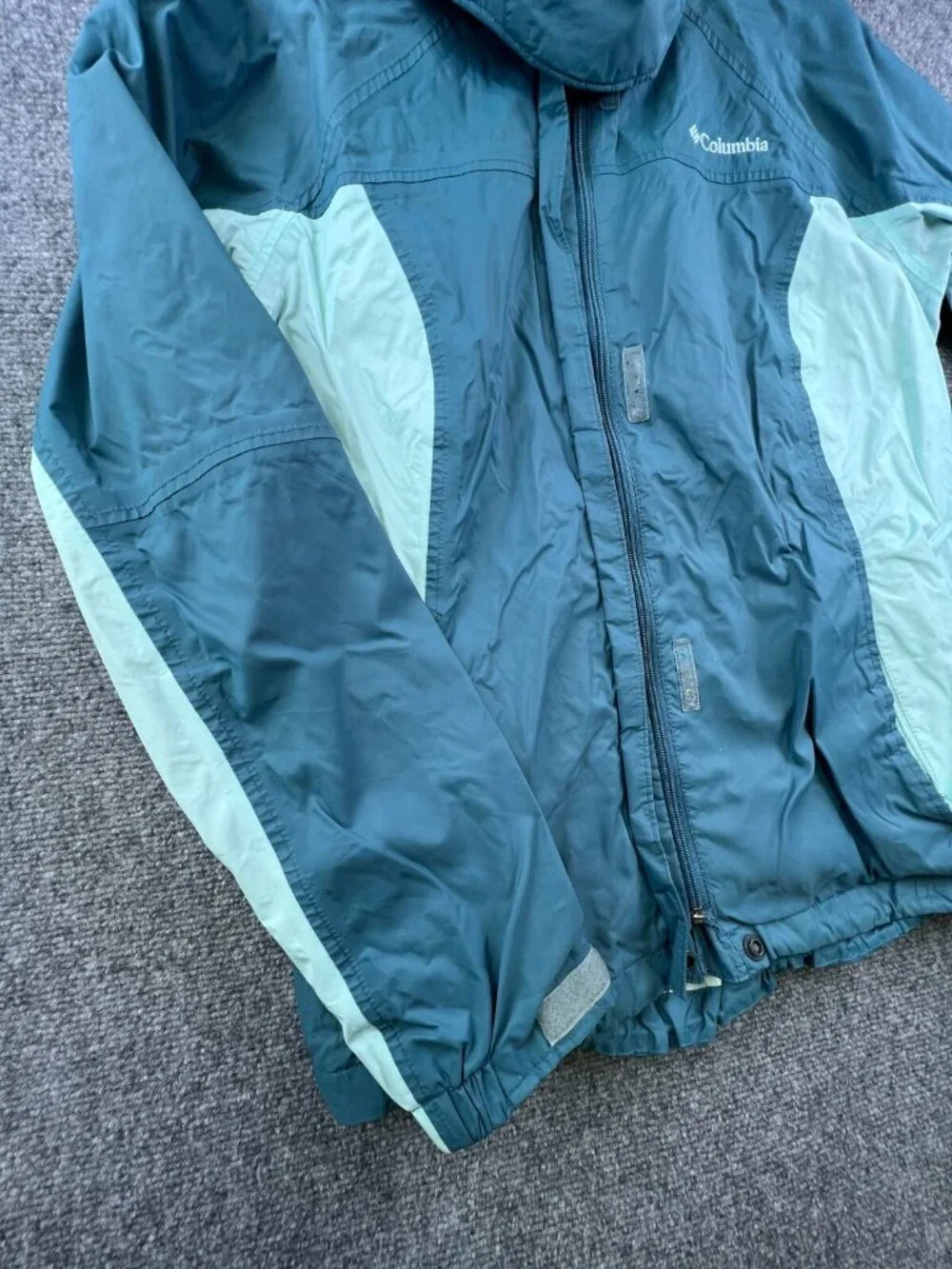 Columbia Sportswear Women Full Zip Up Hooded Jacket Long Sleeve Blue Large ****